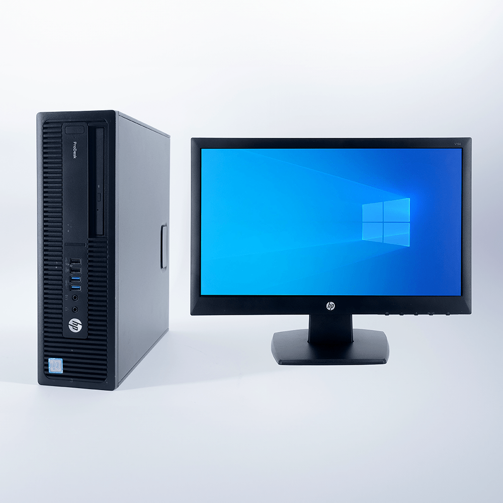(REFURBISHED) HP ProDesk 600 G2 SFF - Intel Core i5 6th Gen, 8GB Ram, 500GB HDD, W10P + HP Monitor 19-inch
