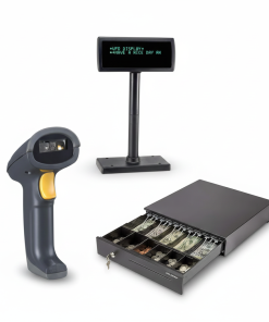 (WAREHOUSE SALE) POS System - Cash Drawer | Code Soft Barcode Scanner CS-6000 | Code Soft Customer Display VFD-800